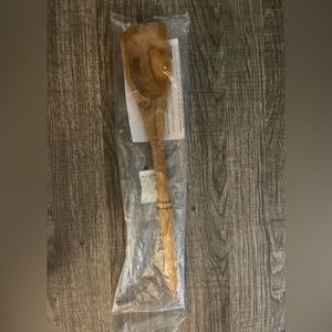 Pampered Chef Teak Wooden Corner Spoon